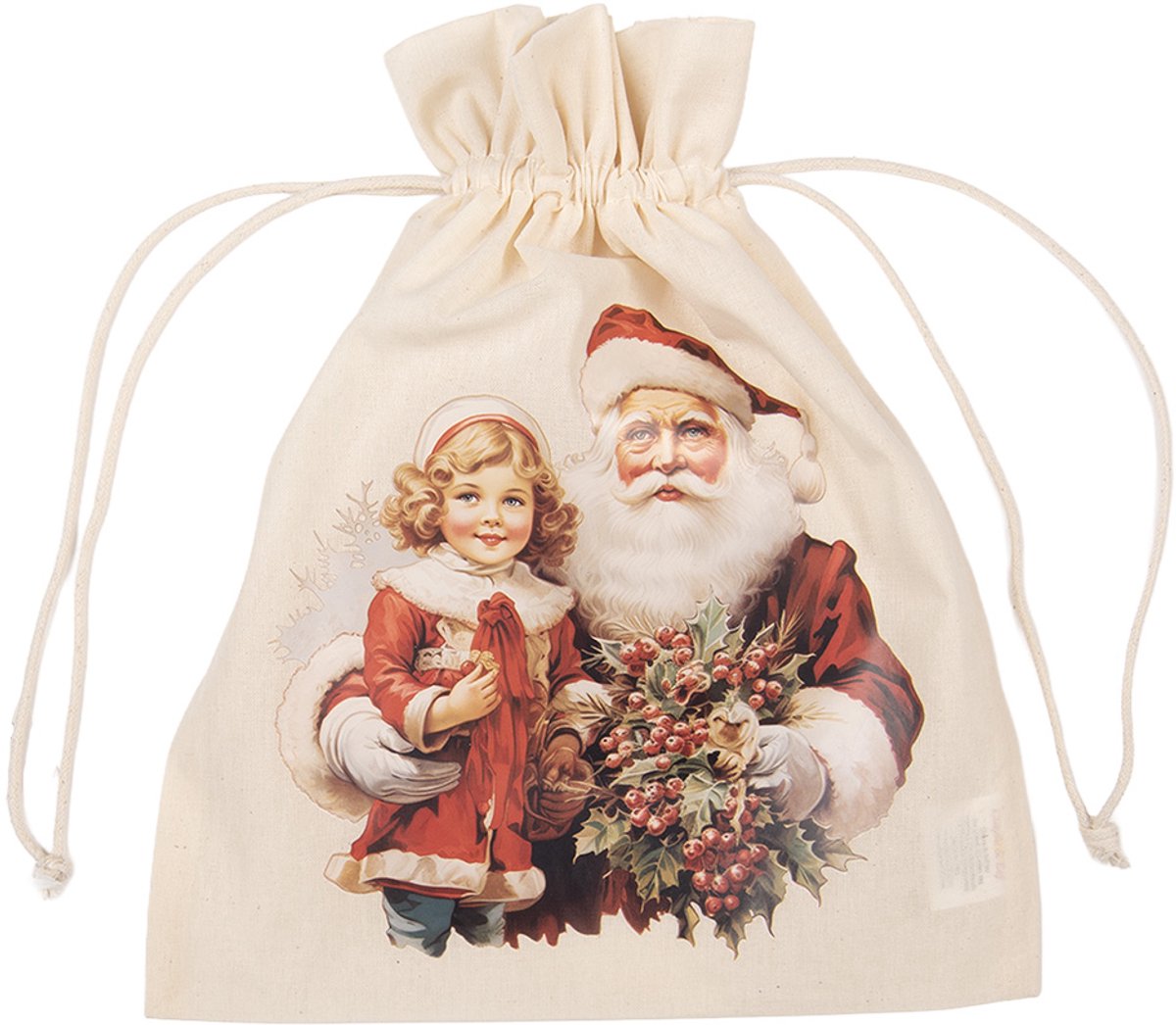 Clayre & Eef Cadeauzakje Wit Synthetisch