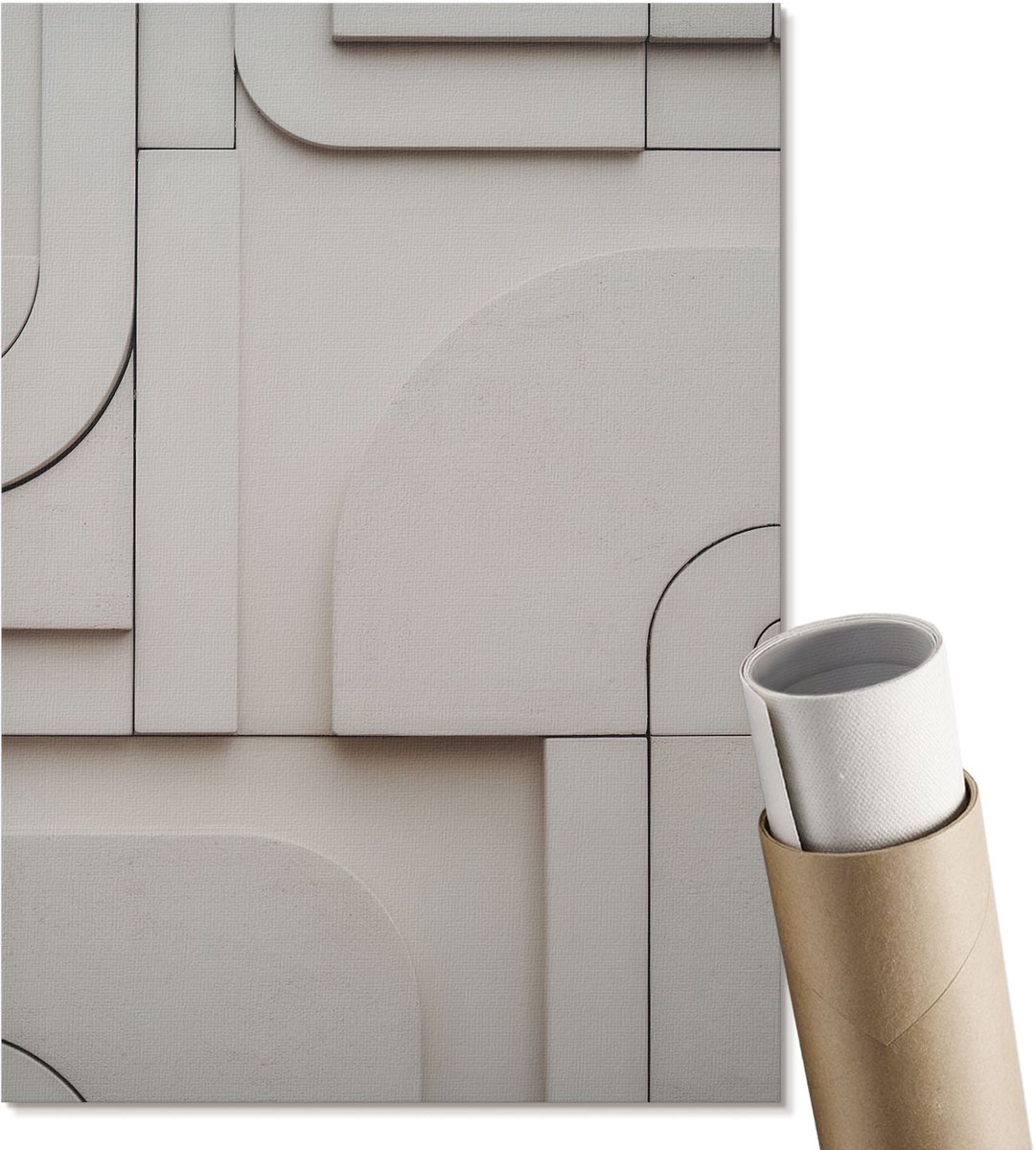 Coloray Polycanvas Wandposter - Zoete Bieten, Bordeaux - A3 - Oranje Illustratie - Rechthoek - Canvasposter - Woonkamer - Modern