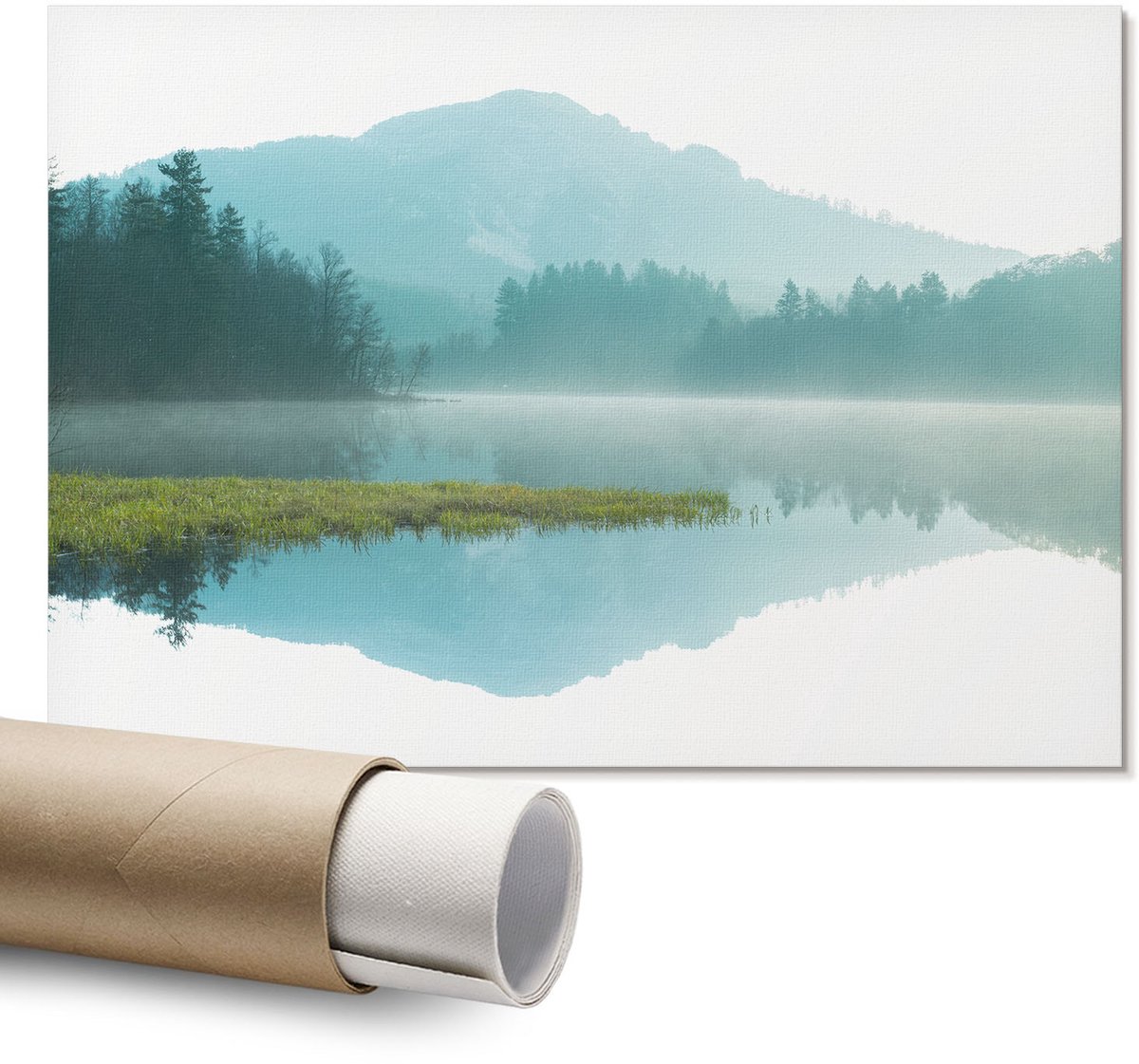Coloray Polycanvas Wandposter - Een Ongewone Dolk, Illustratie - A1 - Zwart Illustratie - Rechthoek - Canvasposter - Woonkamer - Expressief