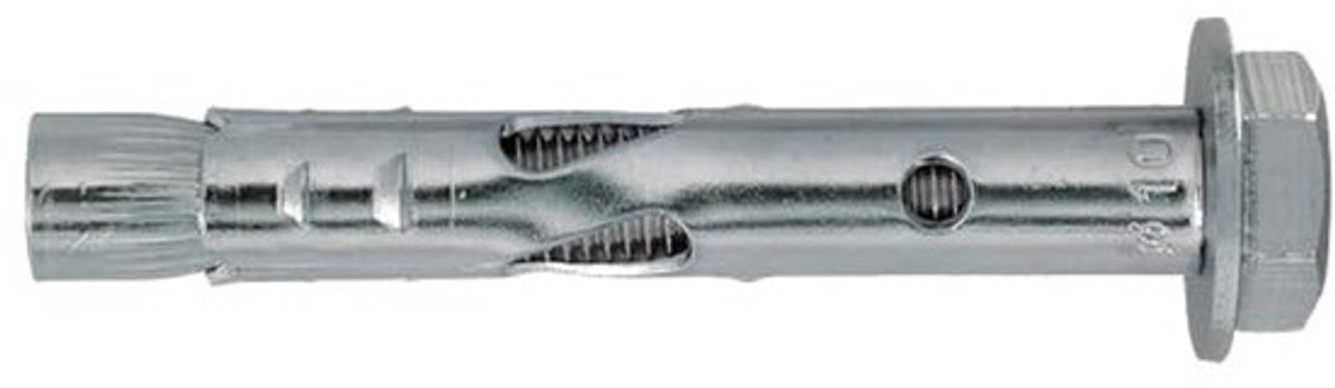 Hulsanker Verzinkt - Bevestigingsanker Metaal - Zware Objecten Bevestigen - Compact Sterk Ontwerp - M10x60 mm - Natuurlijk