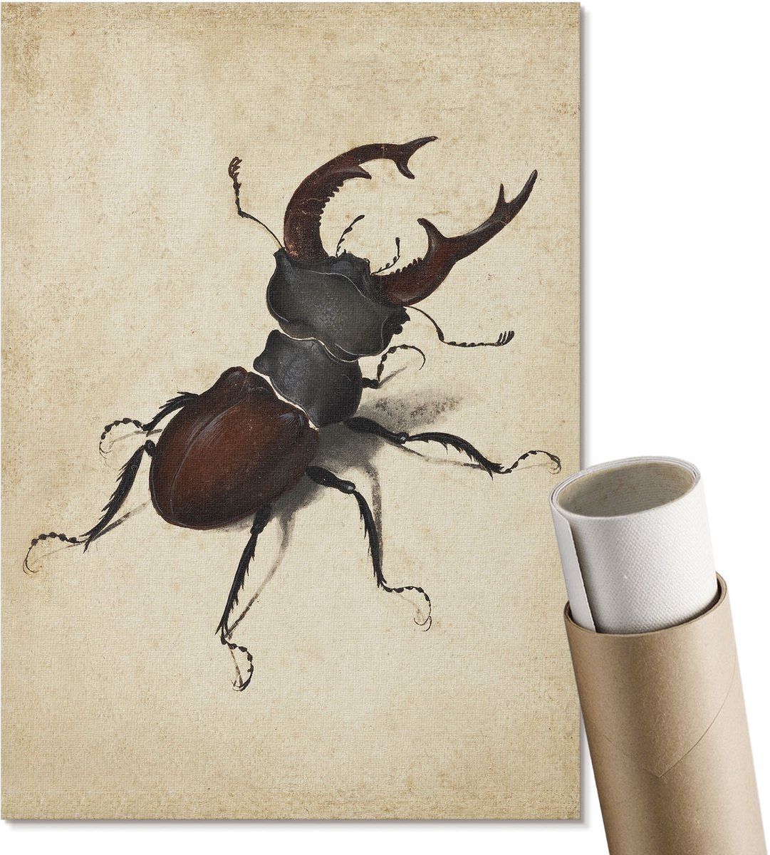 Coloray Polycanvas Wandposter - Subtiel Silhouet, Lijntekening - A3 - Zwart-wit Poster - Rechthoek - Canvasposter - Woonkamer, Slaapkamer, Kantoor - Expressief