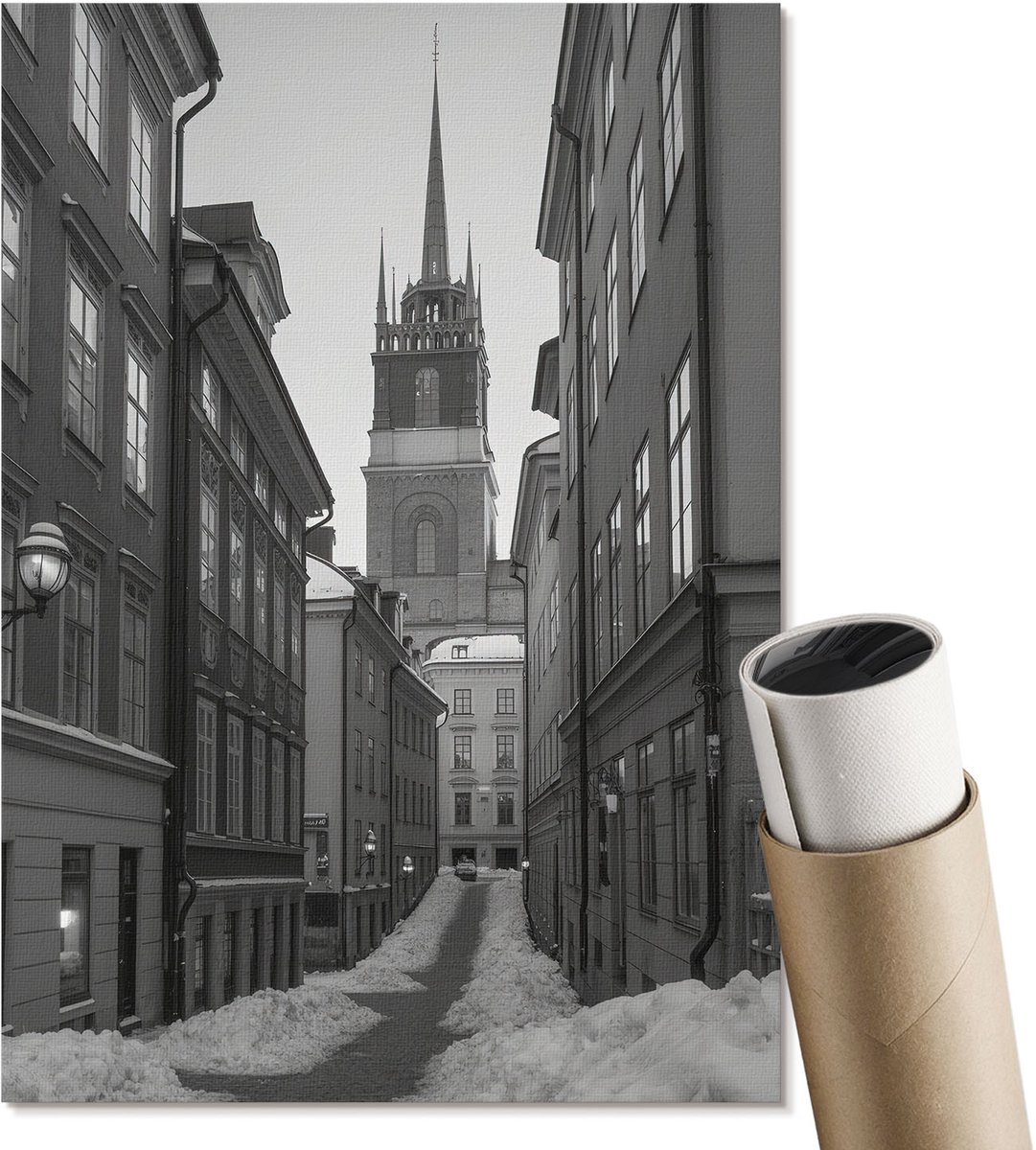 Coloray Polycanvas Wandposter - Avondsteeg, Fotografie - A3 - Marine Design - Rechthoek - Muurkunst - Woonkamer, Slaapkamer, Kantoor - Modern
