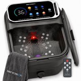Sencision Voetenbad met Automatische Massage, Verwarming en Bubbels - Elektrisch Voetbad - Voetenbaden - Opvouwbaar - 35°C tot 48°C - Timer - Afstandsbediening - Zwart
