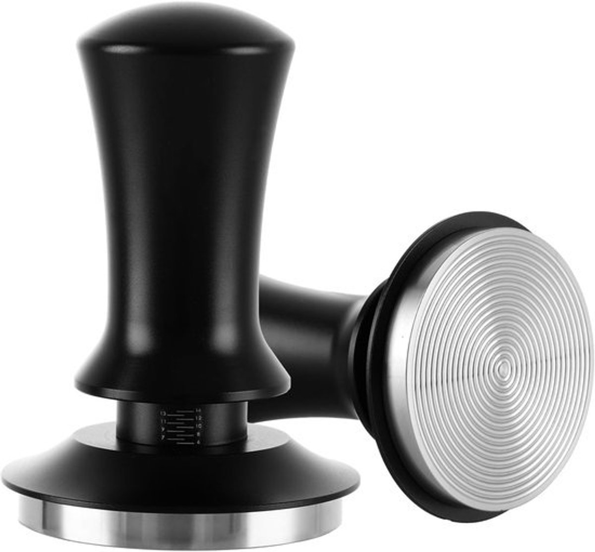 Koffiestamper - Espressostamper - Consistente Druk - Gekalibreerde Veer - 58 mm - Zwart