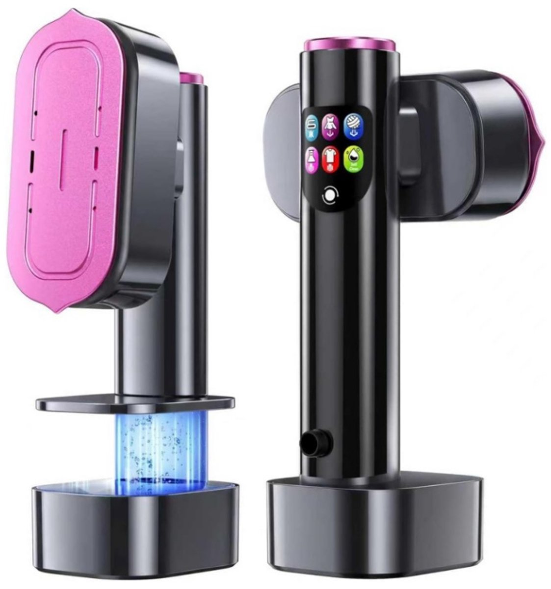 Draagbare Kledingstomer met LED‑Display, 2‑in‑1 Handstrijkijzer, 10 Seconden Snel Opwarmen, Compacte Reisstomer Voor Thuis en Op Reis, Rimpelverwijderaar Voor Alle Soffen