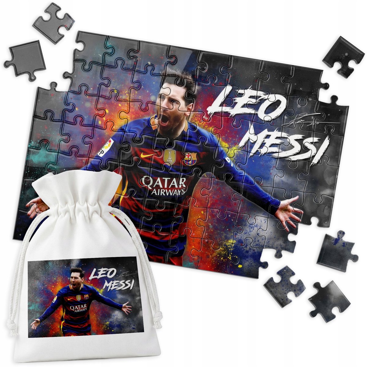 Voetbalpuzzel Messi Leo 70 Stukjes - Sport & Spel
