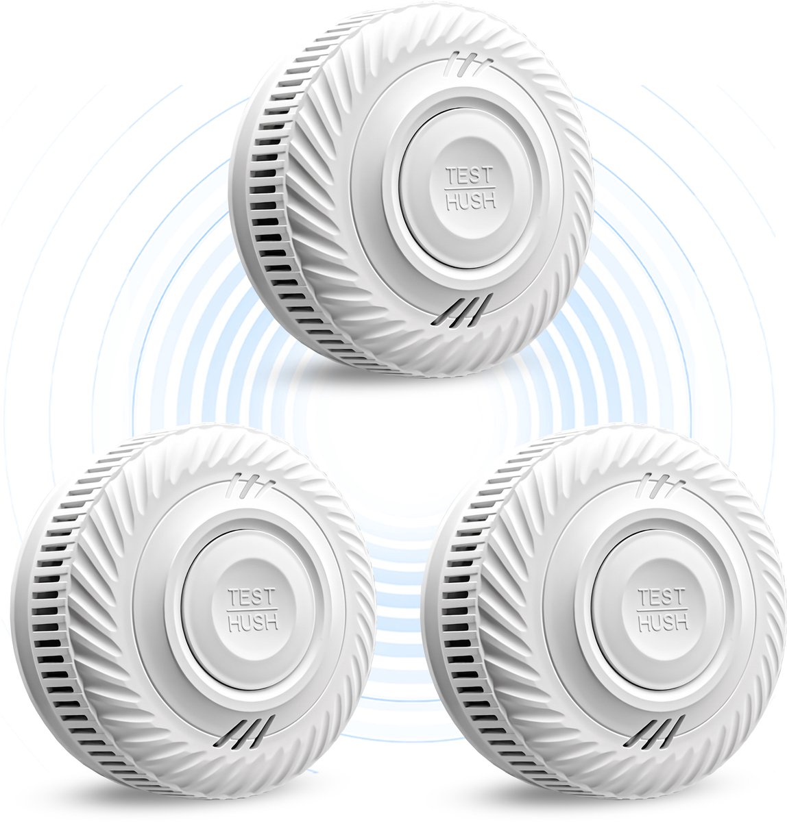 Steen Rookmelder 3 Stuks – Draadloos Smart & Interconnected – Verbonden via Telefoon – Brandmelder & Brandalarm – 10 Jaar Batterij – Gecertificeerd