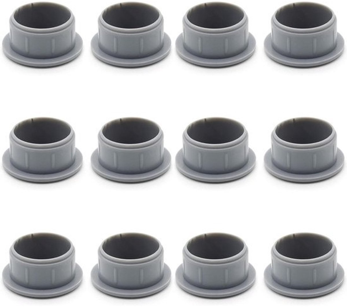 Afdekdoppen - Plastic stoppen - Gaten afdekken - Hoge kwaliteit kunststof - 13 x 8 mm - Grijs