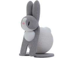Kattenu Bunny Krabpaal - Konijn Krabpaal met Grote Krabbol - Grijs/Wit - Unieke dieren krabpaal