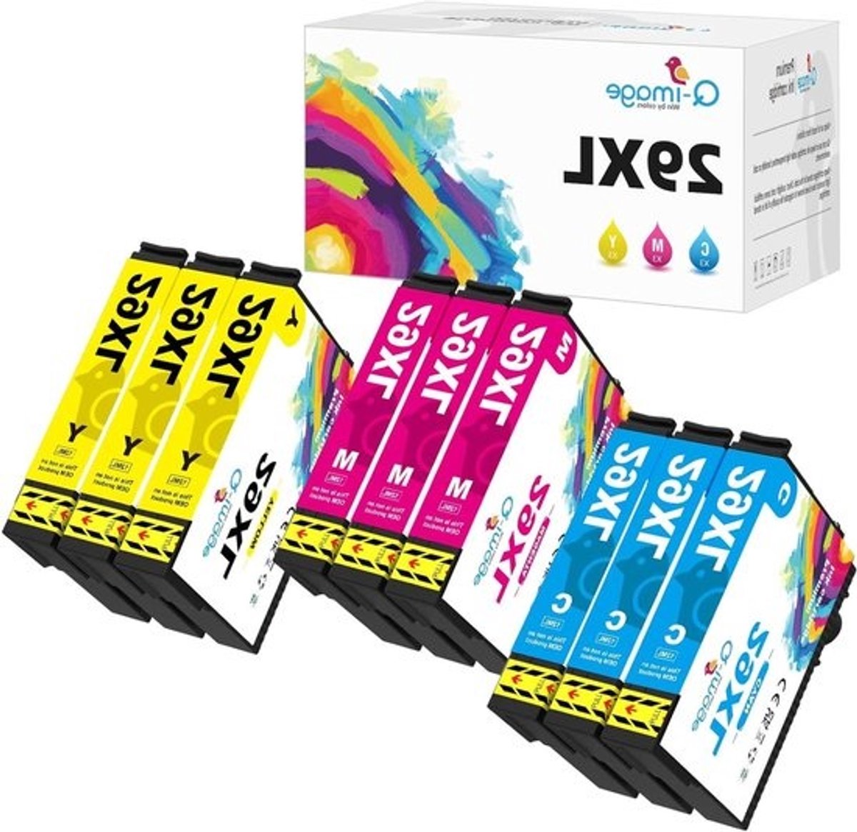 Inktcartridges - Printerinkt Vervangende cartridges - Documenten Printen - Compatibel met diverse modellen - 11 x 7 x 4 cm