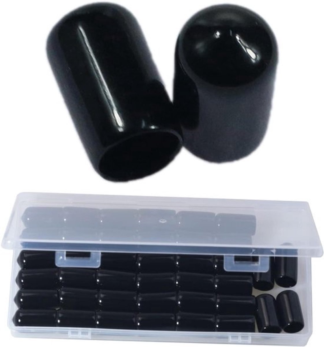 Rubberen Eindkappen - Beschermdoppen PVC - Vloer Beschermen - Flexibel & Duurzaam - 19 cm Diameter - Zwart