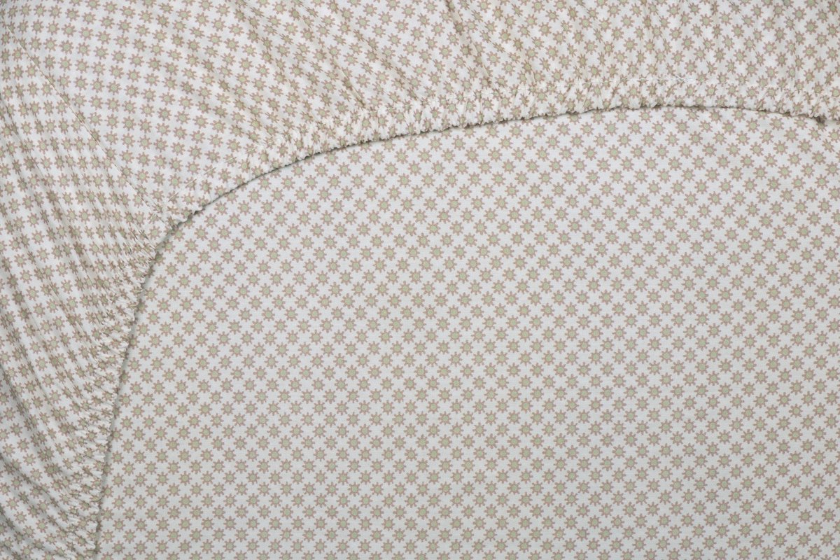 Pip Studio katoen - Hoeslaken - 100 x 200 cm - Wit Groen