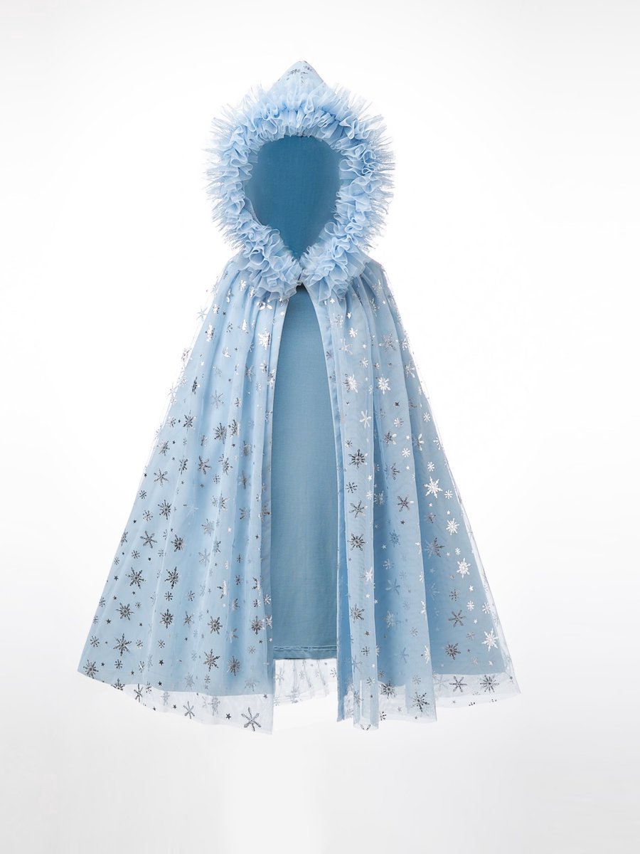 casalora - Prinsessenjurk meisje - Blauw cape - Capejas voor meisjes - Carnavalskleding - Verkleedkleding kinderen - Verkleedjurk - Prinsessen speelgoed - Cadeau Meisje - Maat 120