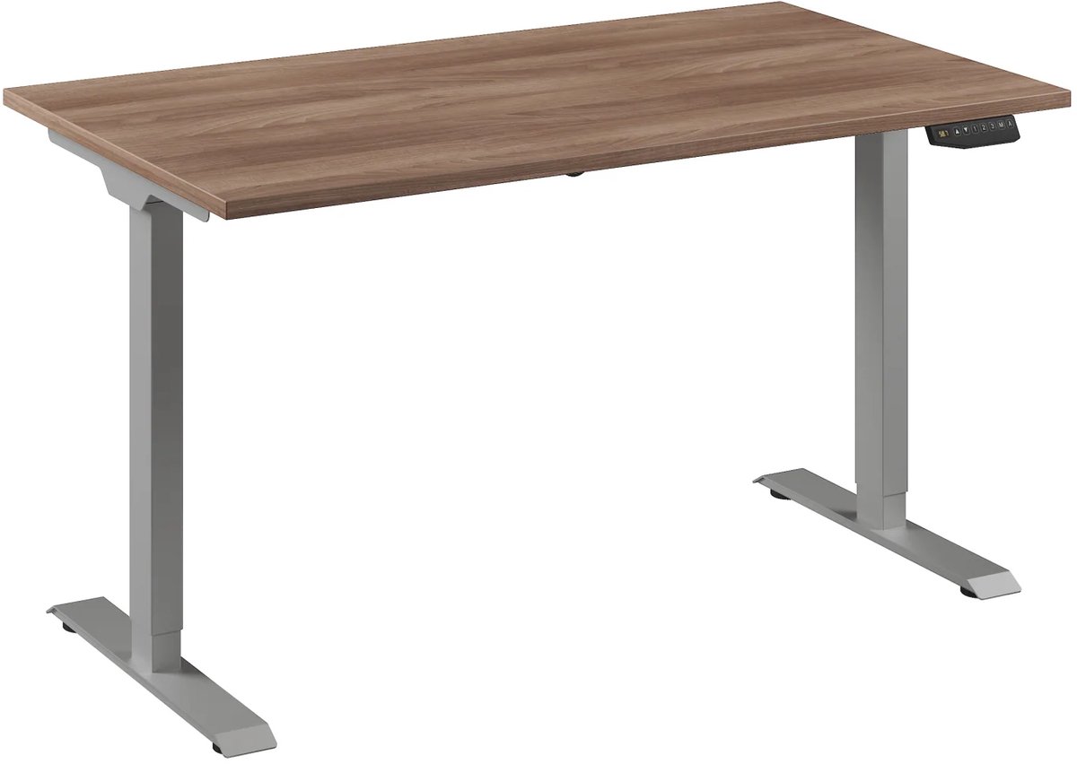 Bureau Adjust 1 Plus QA 140x80 Aluminium/Havanna