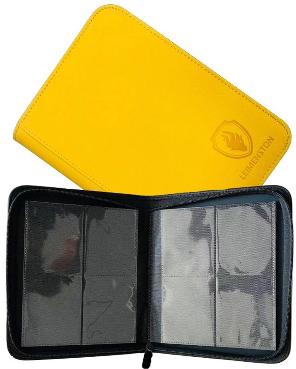 Currero Toploader Binder - Verzamelmap Kaarten - Geschikt voor Pokemon - 4 Pocket - 9 Pocket - 12 Pocket - Trading Card Map - Toploadermap - Cyaan 1 / 4-16l - 160 Kaarten