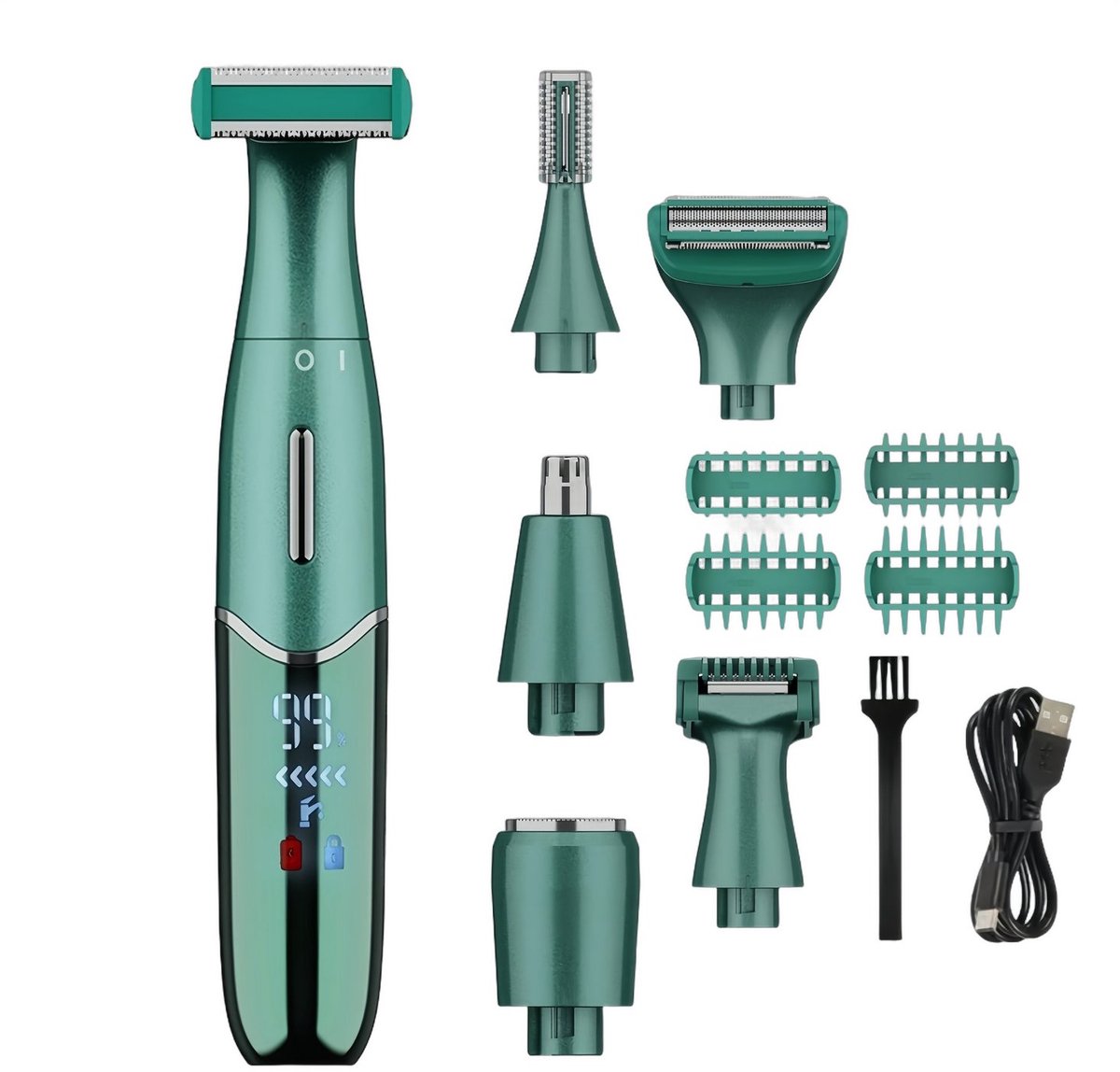 Currero Foil Shaver - Scheerapparaat Mannen - Hoofd Scheerapparaat - Head Shaver - Tondeuse met Trimmer - Lichaam en Baard - Oplaadbaar