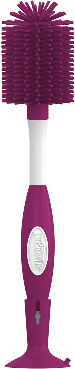 Dr.Brown's Flessenborstel - Siliconen - Donker Roze