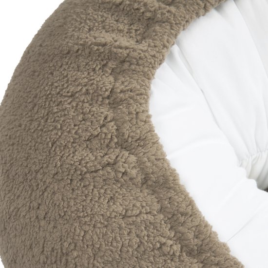 Meyco Teddy Relaxhoes - One Size - Dark Taupe — afbeelding 5