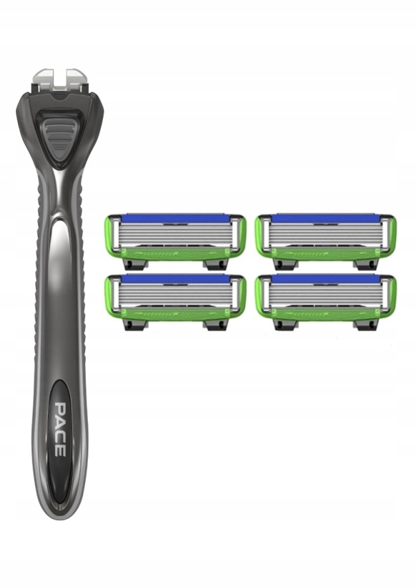 Dorco Pace6 Heren Scheermes 6 Mesjes Handvat + 4 Navullingen