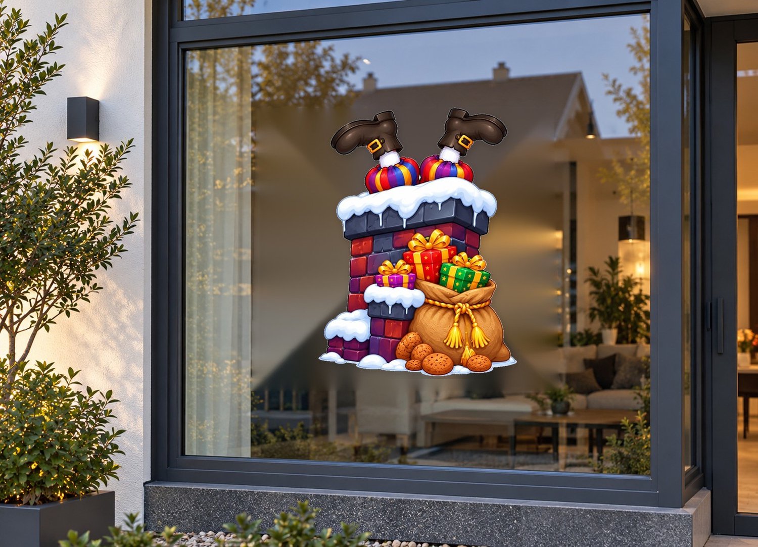 De Stickerman Sinterklaas Raamsticker 75cm Breed Herbruikbaar Weerbestendig (V18) Multi