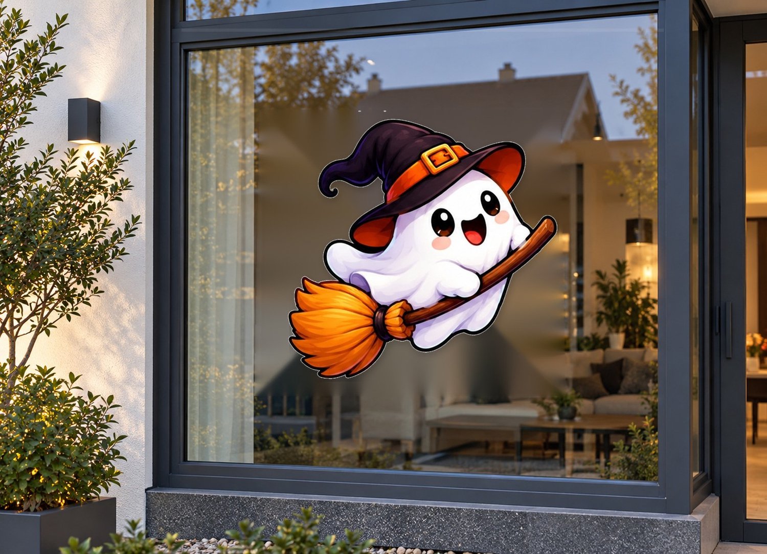 De Stickerman Halloween Raamsticker 50cm Breed Herbruikbaar Weerbestendig (KV9) Multi