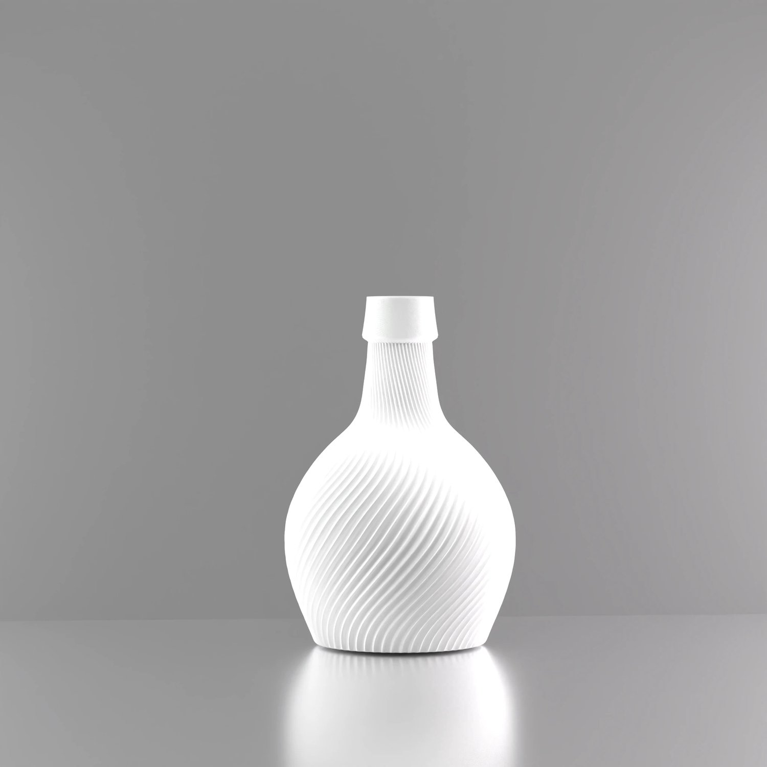 3d-gezellig Anzio - Vaas - Waterdicht - Wit - Maat 25 cm - Kunststof - Modern - Bloemenvaas - 100% gerecycled PLA (bioplastic)