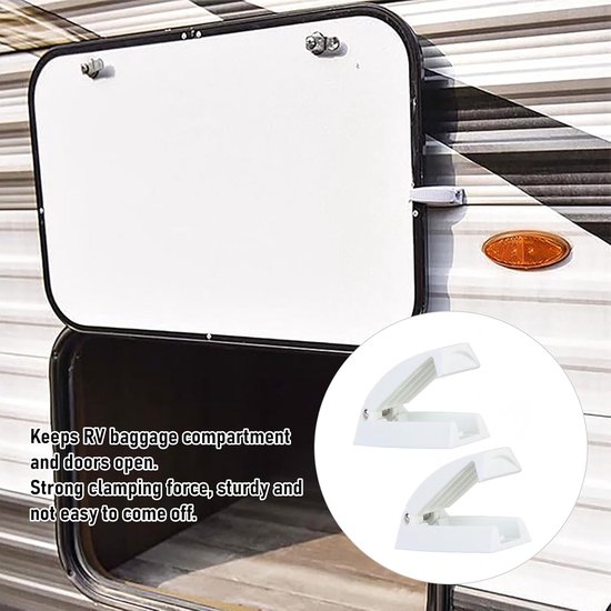 Set van 2 witte deurklemmen voor caravans — afbeelding 4