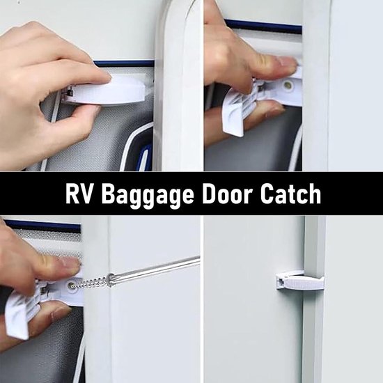 Set van 2 witte deurklemmen voor caravans — afbeelding 3