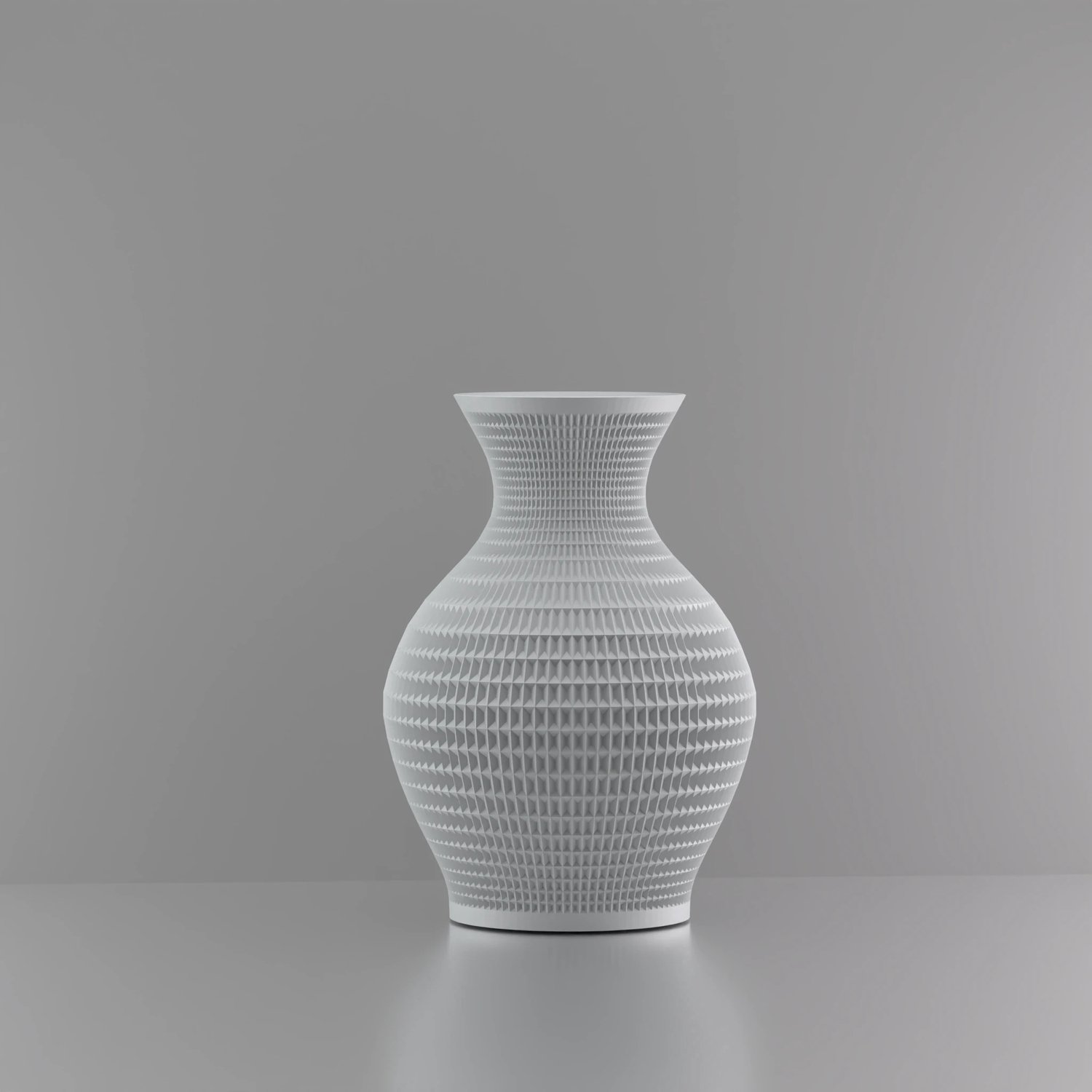 3d-gezellig Athene - Vaas - Grijs - Maat 25 cm - Kunststof - Modern - Bloemenvaas -100% gerecycled PLA (bioplastic)