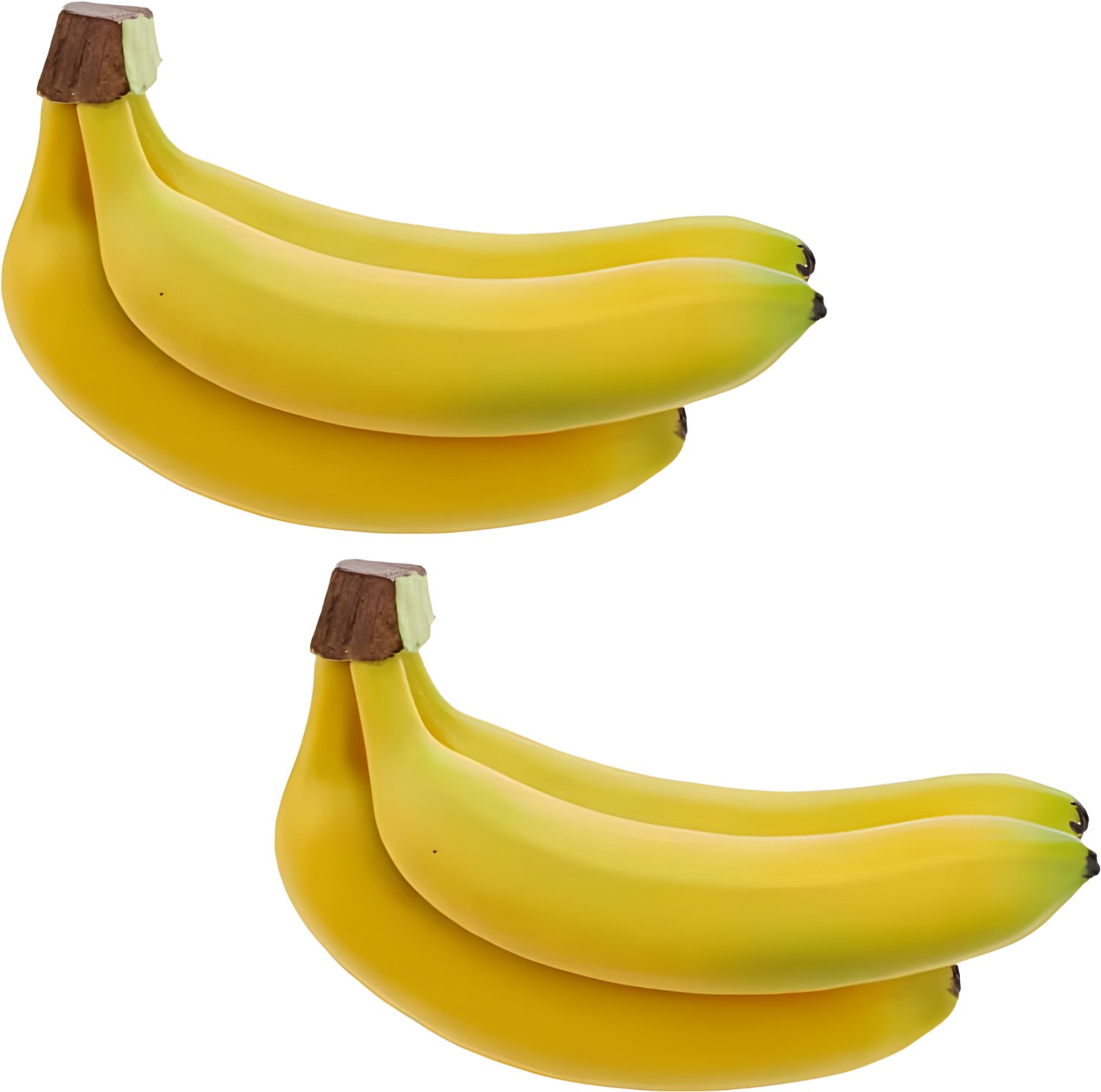 Bellatio Design kunstfruit banaan - deco food - real touch - 20 cm - 6x bananen - tros Geel
