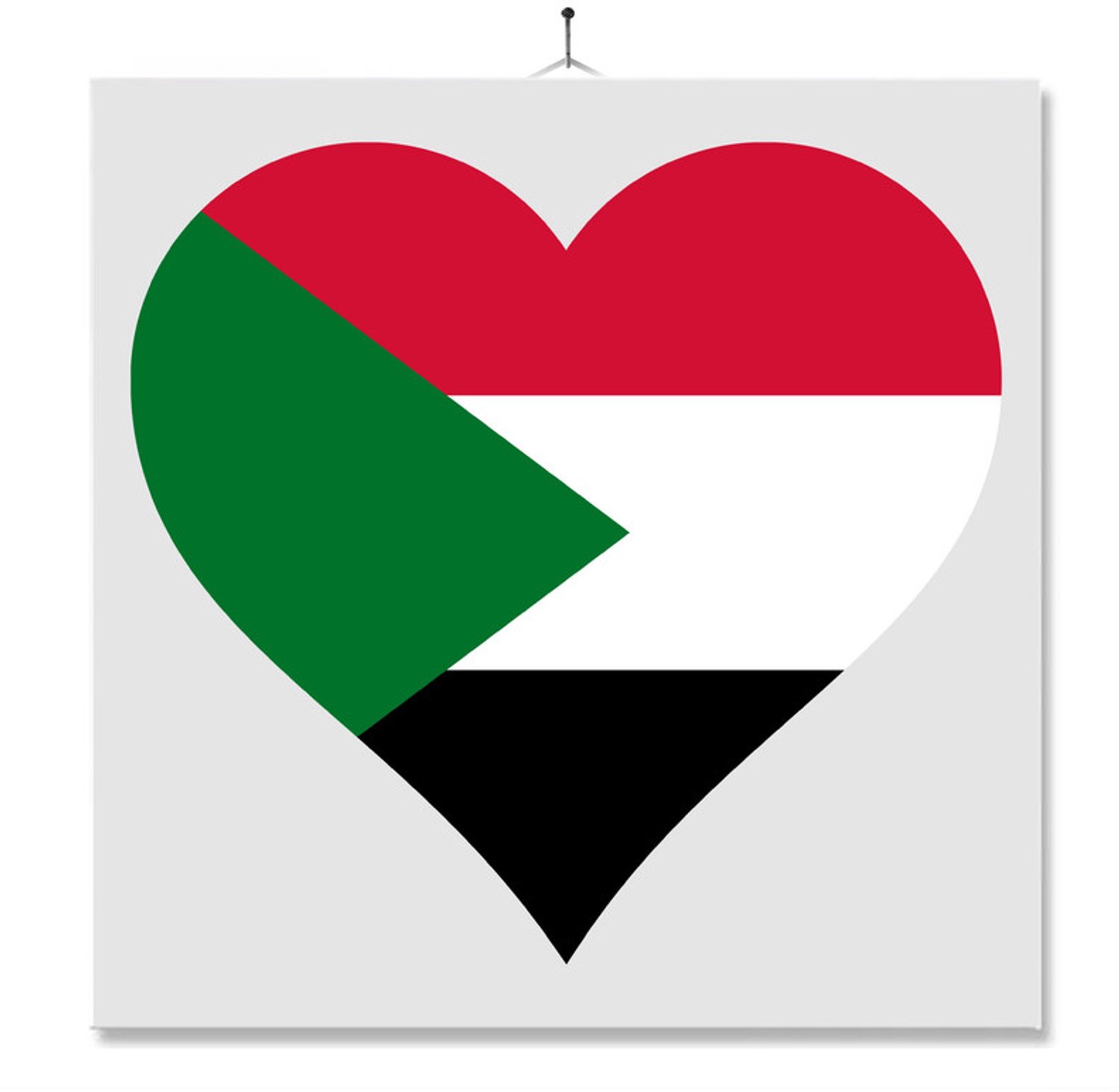 MC Living Tegel Met Opdruk | Hart | Vlag | Soedan Multi-Color