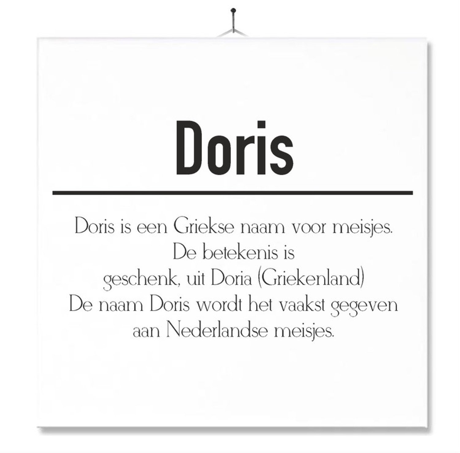 MC Living Tegel Met Opdruk | Betekenis | Kado | Cadeau | Met Naam - Doris Multi-Color