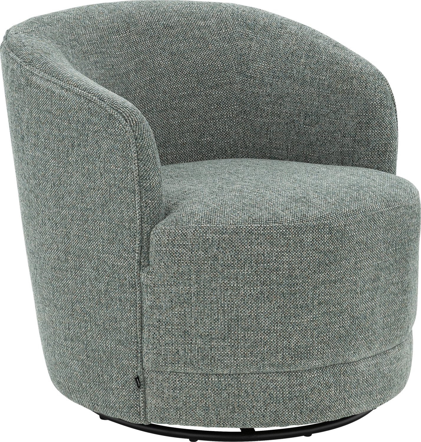 Goossens Draaifauteuil Milk - Stof - Groen - Draaibaar