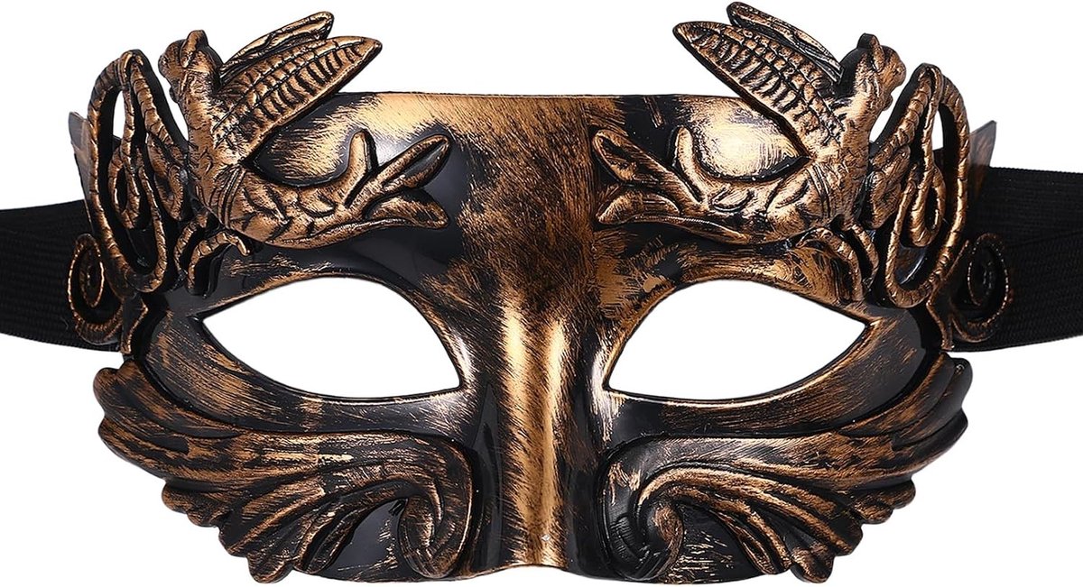 Maskerade Venetiaans masker voor heren - antiek Griekse Romeinse kostuum, Halloween en carnaval oogmasker voor feest en verkleedpartijen