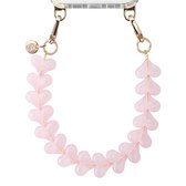 Selencia Universeel Hartjes Polskoord - Telefoon Ketting - GSM Koord - Milky Pink