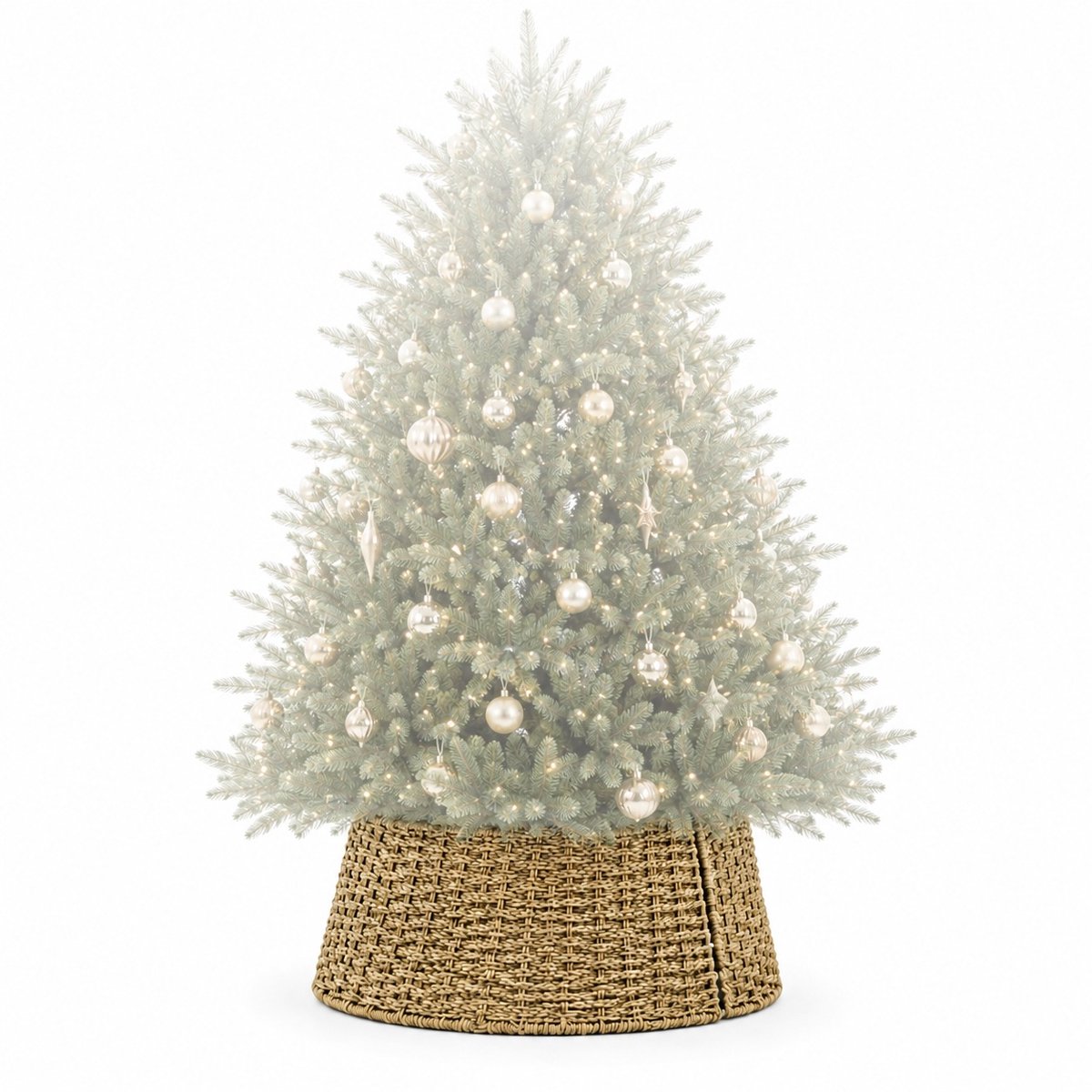 PristinePine Kerstboommand Zeegras - Kerstboomrok die de Standaard van je Kerstboom Verbergt - 60 cm Doorsnede en 23 cm Hoog - Voor Echte Kerstbomen en Kunstkerstbomen - PristinePine Bruin