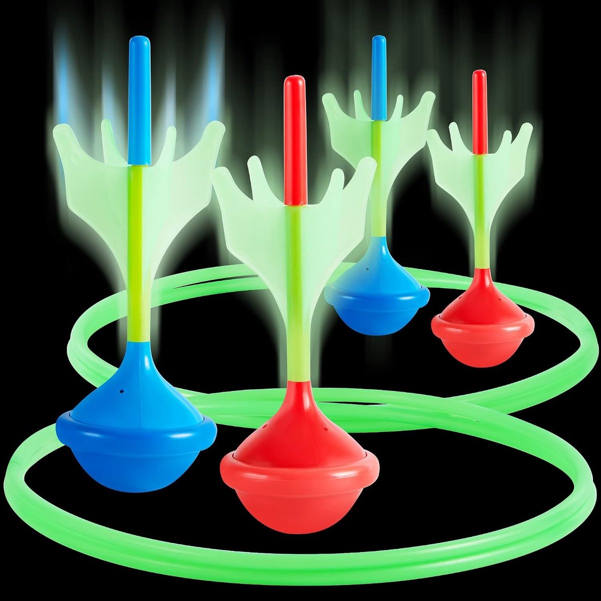 Lawn Dart Spelset voor Kinderen en Volwassenen - Glow in the Dark Buiten Spellen, Zachte Dart Set voor Camping en Tuinactiviteiten