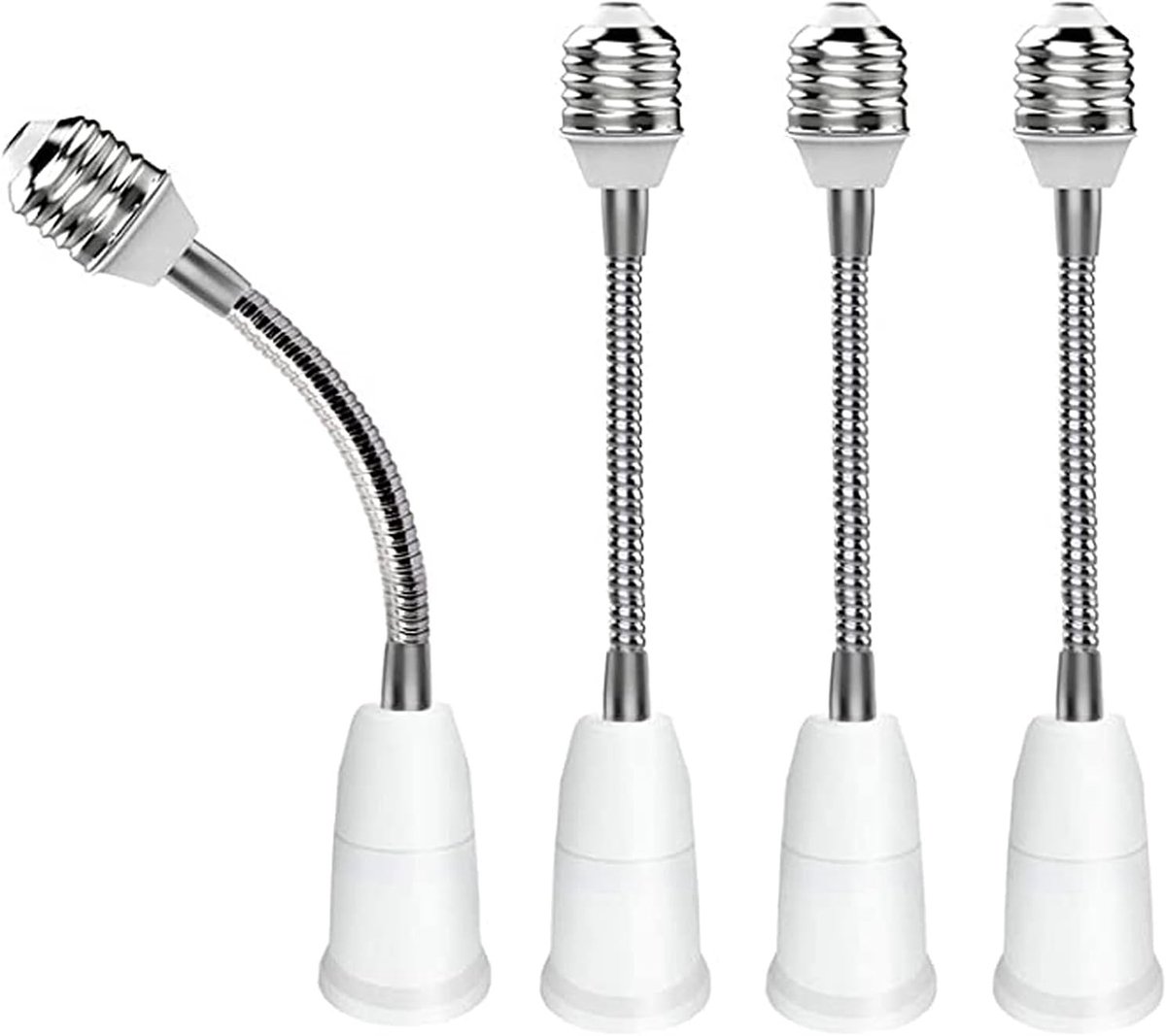 4-delige E27 Lampenhouder Converter, Verlengstuk voor E27 Lampen, Interface voor Verlichting en Lampen