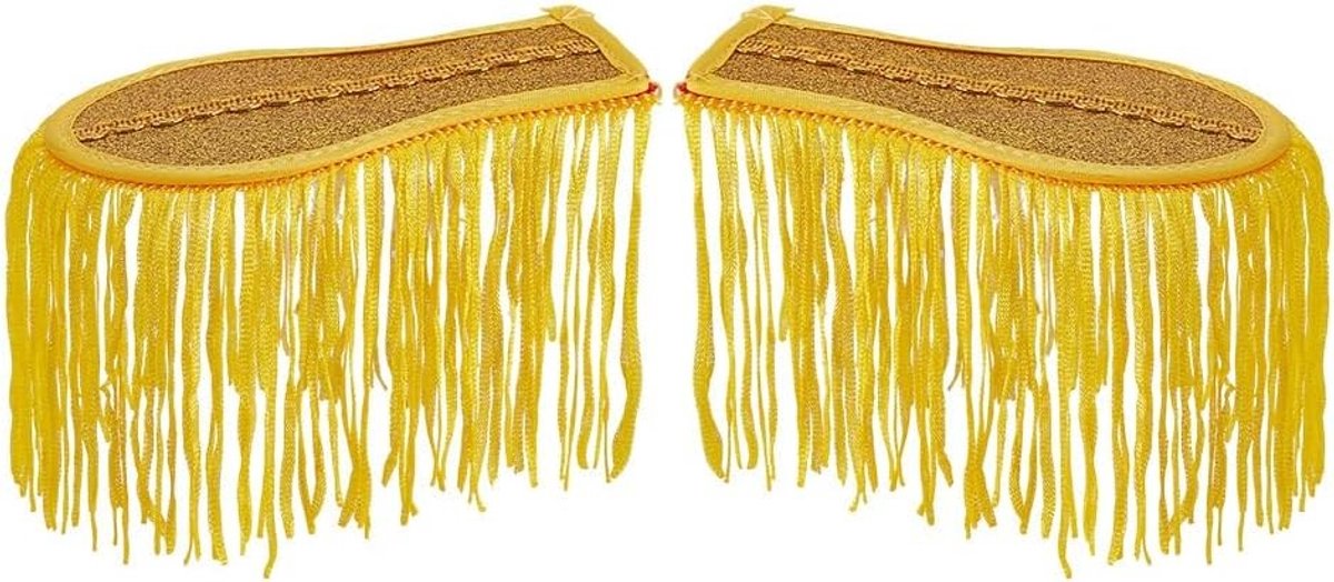 Schouderepauletten met Franje en Pins, Afneembare Lange Tassels voor Feest- en Parade Kostuums, Accentueer je Outfit
