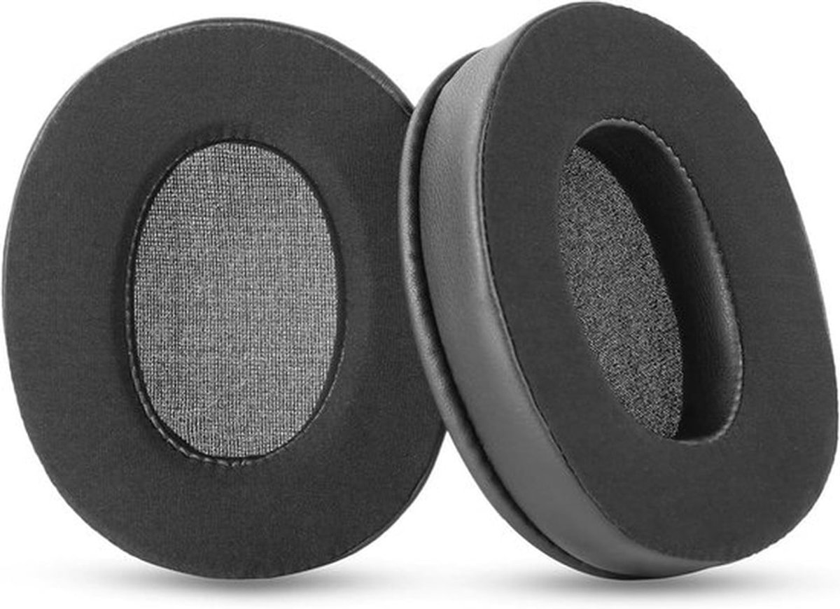 Vervangende oorkussens met koelgel voor hoofdtelefoon, ademende ijszijdestof, Memory Foam oorschelp - Zwart - Duurzaam en comfortabel - Compatibel met diverse modellen.