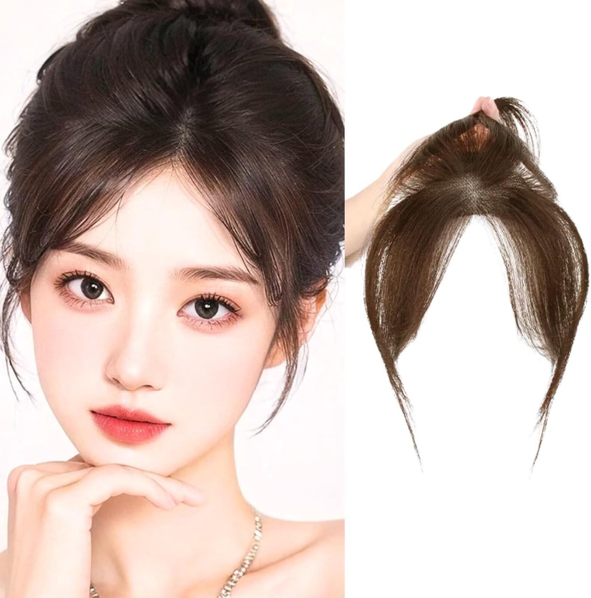 Natuurlijke haar topper voor vrouwen, echt mensenhaar, lichtbruin, volumineuze haaroplossing, haarverlenging en haarvolume