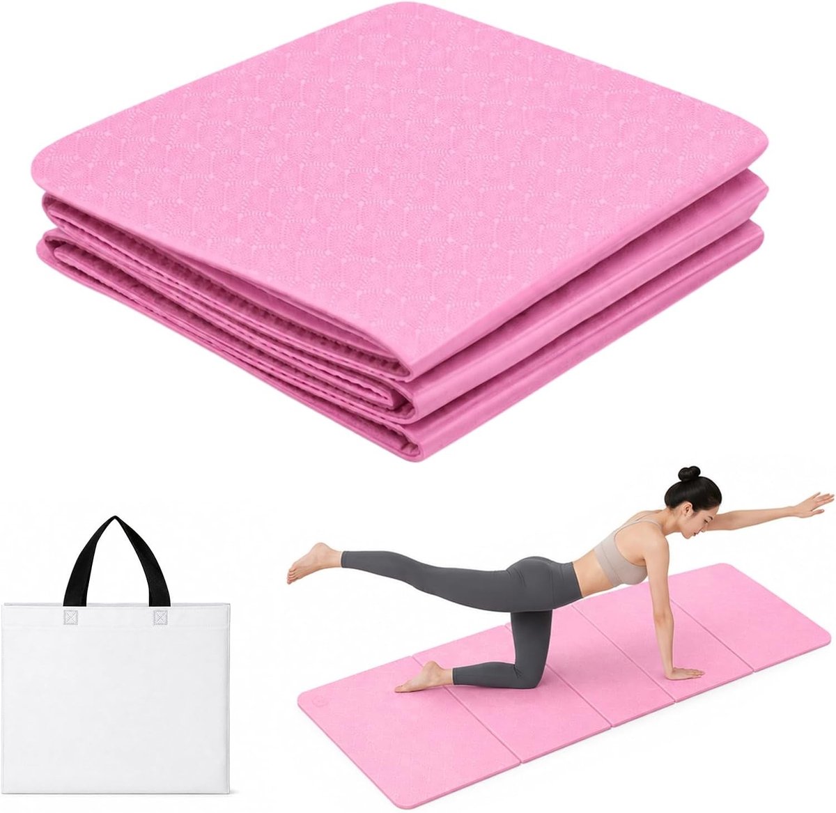 Yogamat - Groen - 183 x 61 cm - Milieuvriendelijk TPE - Voor Yoga en Fitness