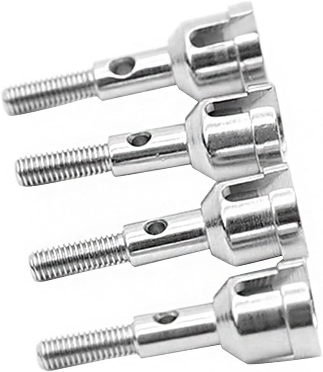 4 Stuks Metalen Wielen Stub Axles Adapter voor Aandrijfas Cup Geschikt voor 1/10 RC Auto Buggy en Truck Accessoires