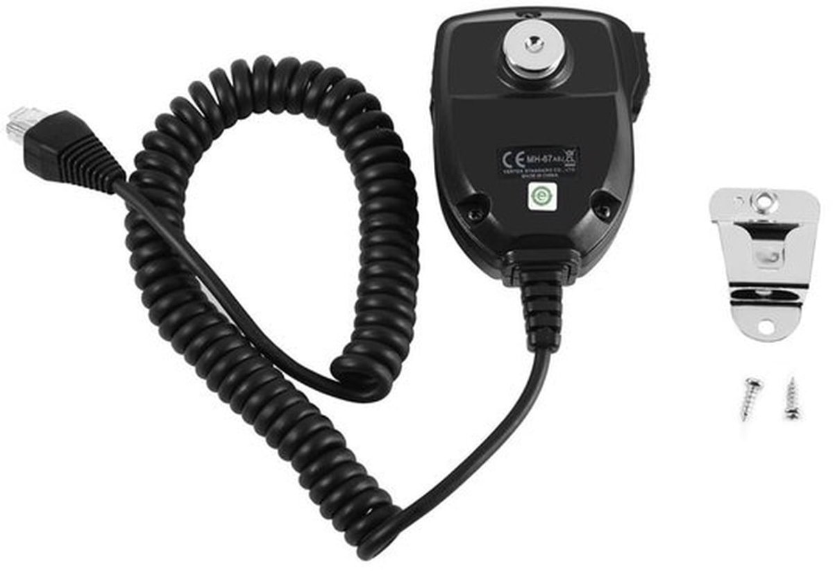 Mobiele Microfoon - Hand/Schouder Microfoon - Zwart - Geschikt voor Radio - 50 cm Kabel - Unidirectioneel