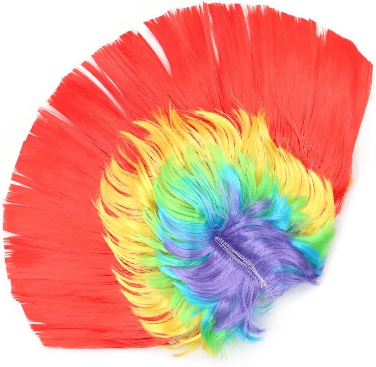 80s Mohawk Pruik voor Feestjes, Multi-kleurige Punk Rocker Pruik, Perfect voor Kostuums en Themafeesten