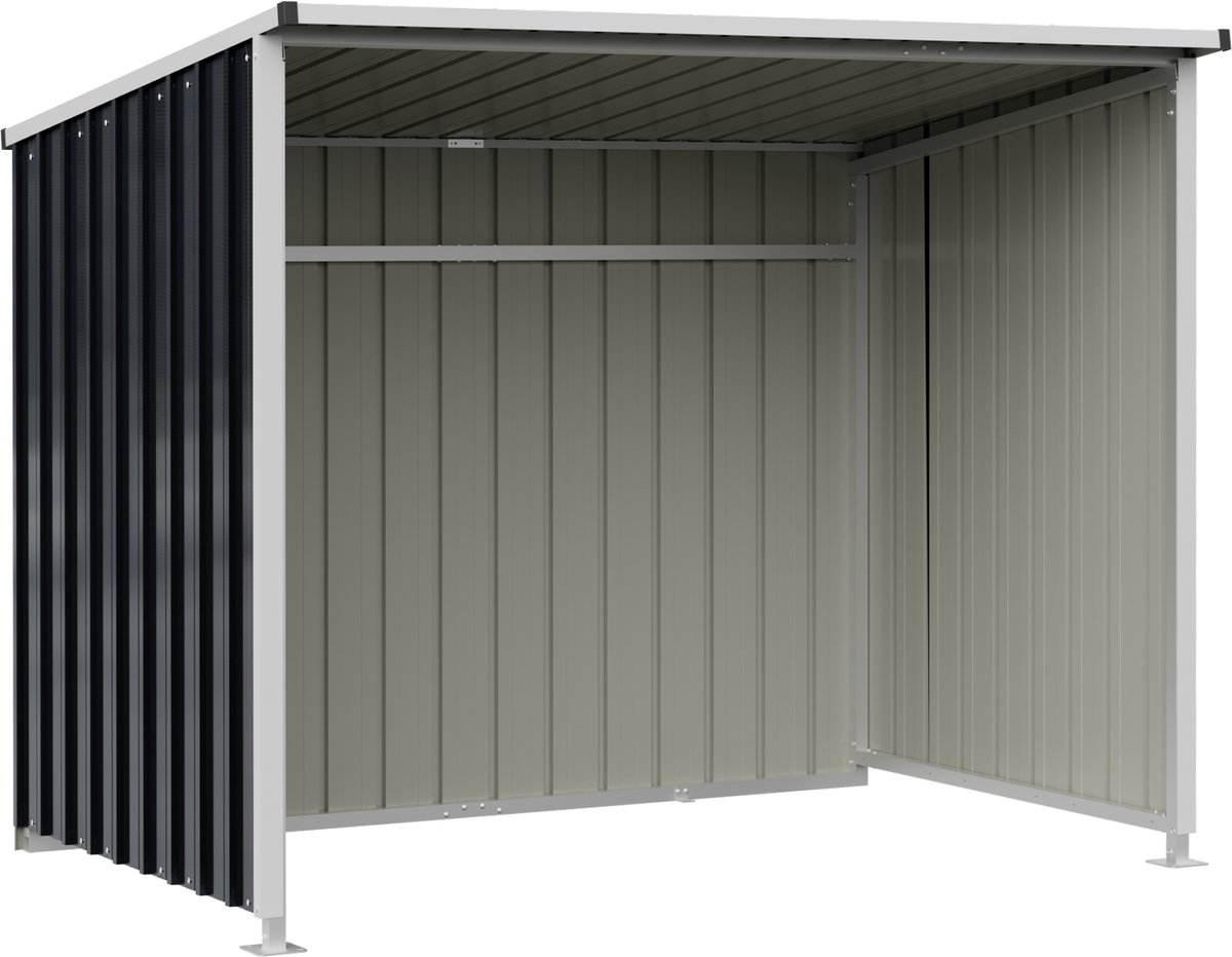 COSTWAY Metalen gereedschapsschuur 2,5 m², 204 x 120 x 159 cm