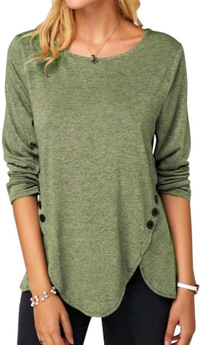 Dailygoods- Zomer T-shirt XL Dames – Lichtgewicht Comfortabel Ademend Groen