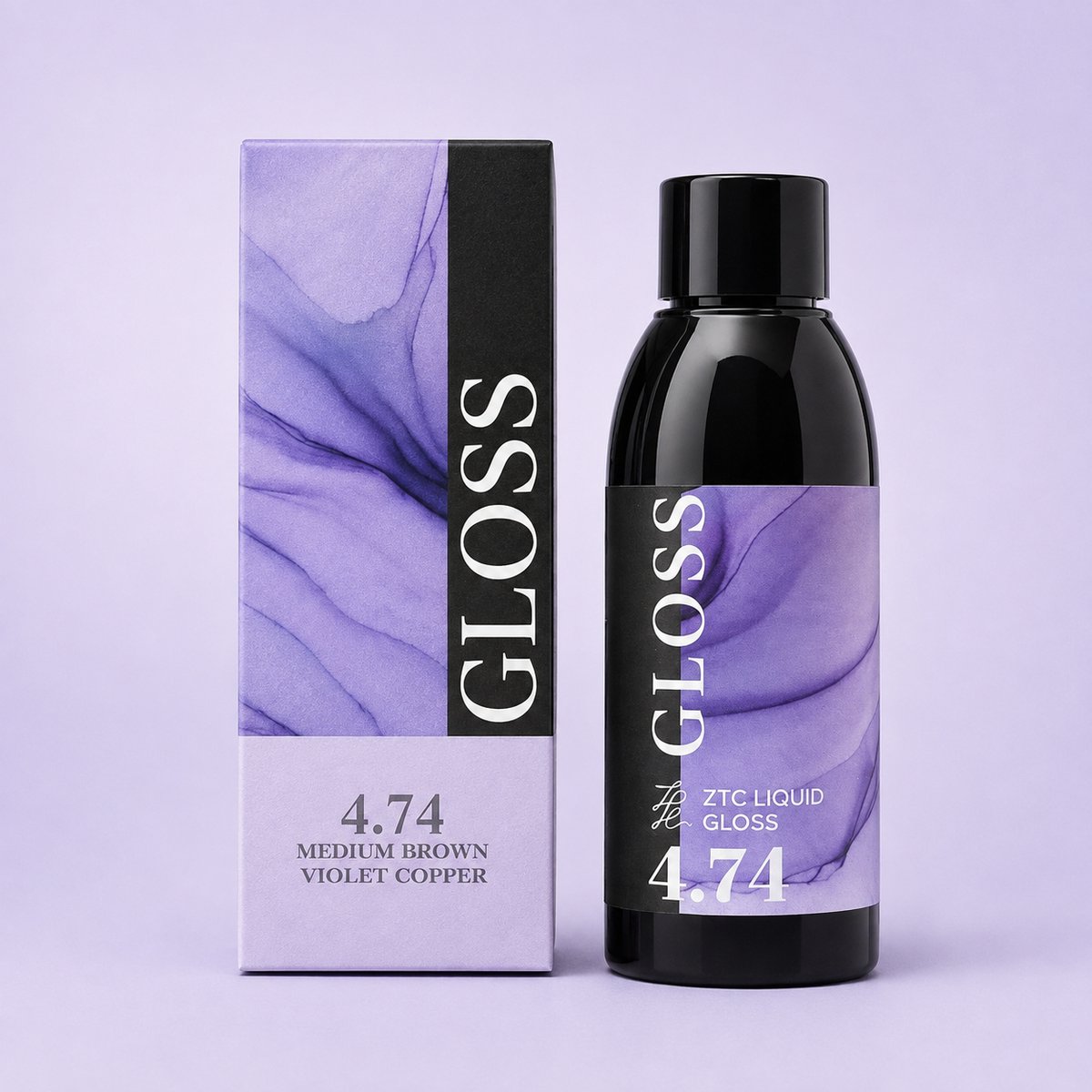 ZTC Liquid Gloss - 4.74 Medium Brown Violet Copper - 100 ml
