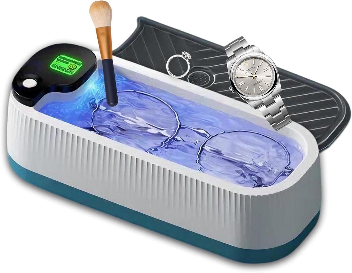 Ultrasone Reiniger - Schoonmaakapparaat - Sieraden Reinigen - 3 Reinigingsmodi - 300-500 ml - Wit