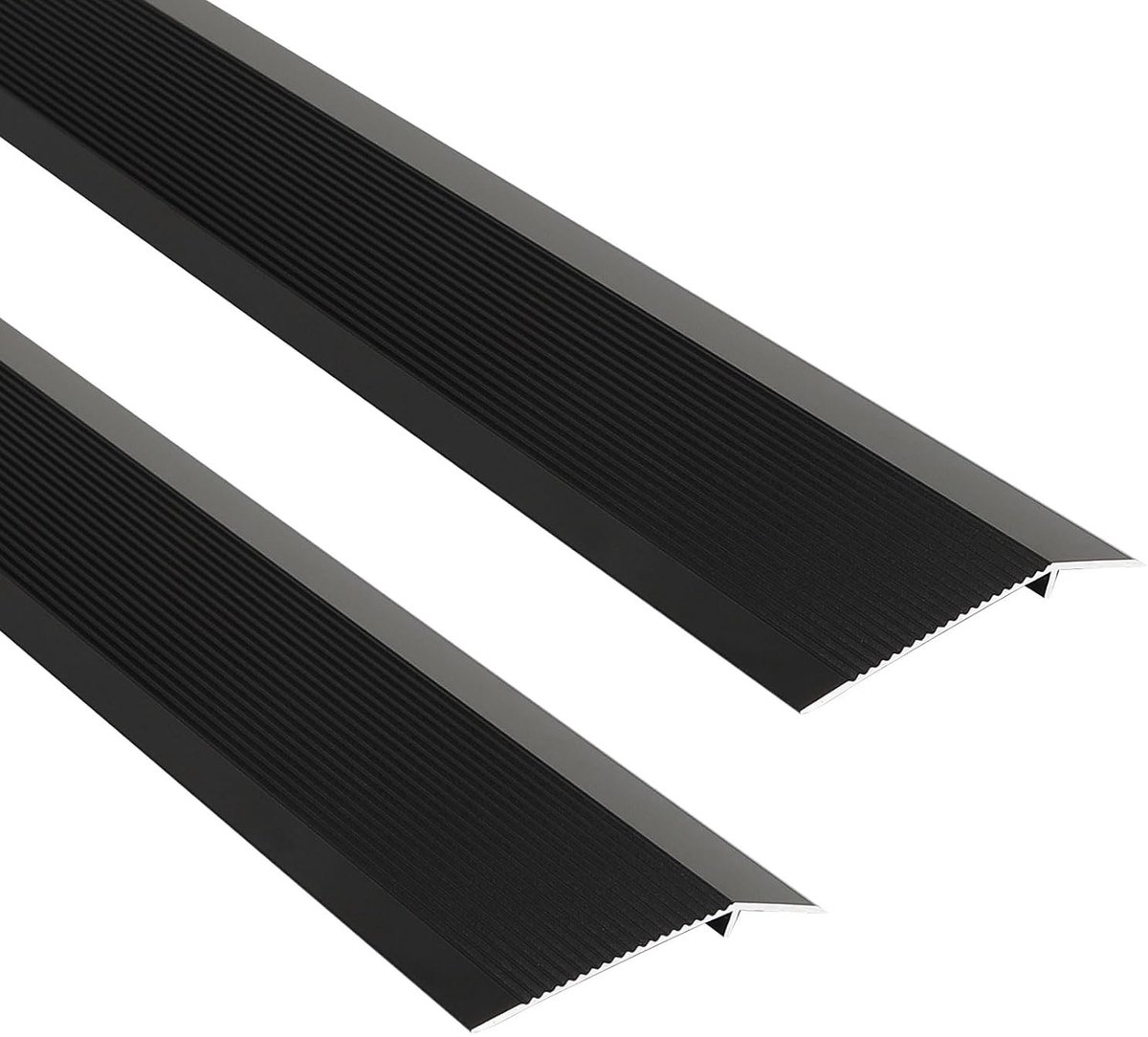 2 Stuks 0.9m*10cm Aluminium Vloerovergangsprofiel voor Hoogtecompensatie 8-40mm, Ideaal voor Drempels, Tafel en Deurframes, Geschikt voor Robotstofzuigers en Vloerafwerking